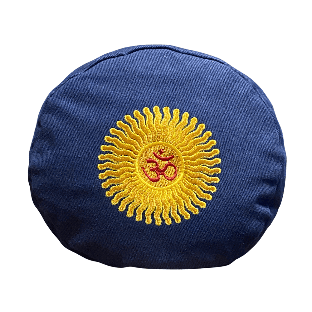 Buckwheat Yoga Bolster with Embroidered Cover