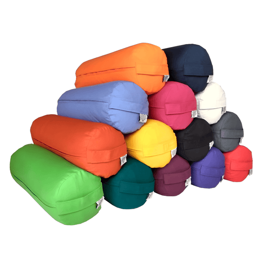Buckwheat Filled Yoga Bolster in 15 Colour Choices.